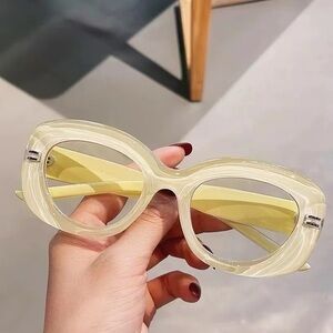 Yellow Oval Sunglasses